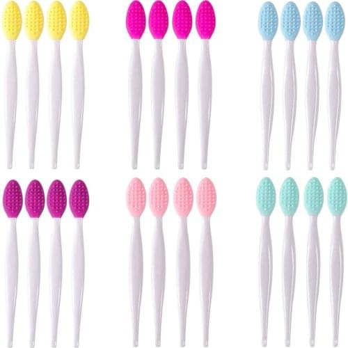 50pcs Silicone Multifunction Wash Face Exfoliating Brush Clean Lip Brush Beauty Pores Cleansing Blackhead Tools