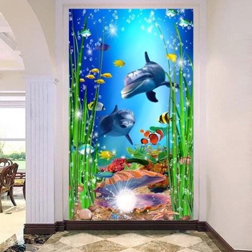 5D Diy Full Round Drill Underwater World Fish Diamond Painting Diamond Embroidery Cross Stitch Kit Mosaic Home DecorationZP-1752