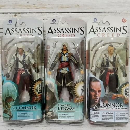 Creed Series 4 Connor Haytham Edward Kenway Mohawk Action Figure Collectable Model Toy