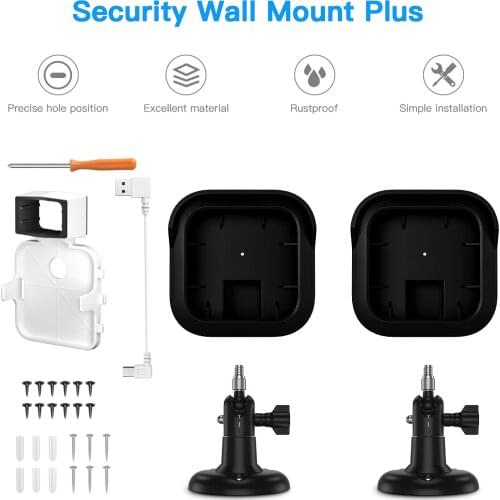 DF1079+1021+DF1005 Security Wall Mount Plus Weatherproof Protective Cover 360 Degree Adjustable Mount for Blink All-new Blink