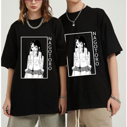 Harajuku Oversized T-shirt Don't Toy with Me, Miss Nagatoro Anime Print Tshirts Summer Fashion Short Sleeve T-Shirts Anime Tops