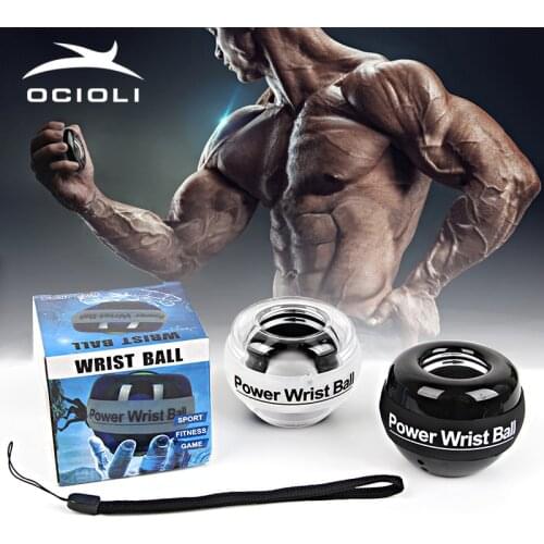 Gyroscope Power Ball Forearm Wrist Exerciser Arm Muscle Force Exercise Strengthen Ball Trainer Carpal Expander Gym Fitness
