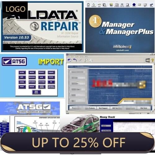 2021 Top Selling All-data 10.53 Software Auto Rrepair Mit//Chell OD5 Vivid Workshop Data Car Diagnostic Tool Atsg Software