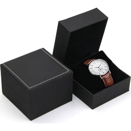 HOT SALES！！！New Arrival Dustproof Faux Leather Watch Storage Box Jewelry Display Case Organizer Gift