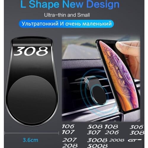 Magnetic Car Air Outlet Magnetic Mobile Phone Holder For Peugeot GT 206 207 208 306 307 308 508 106 107 108 2008 3008 5008