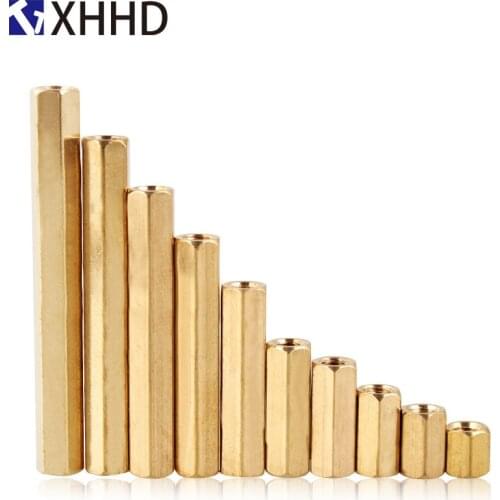 M2 M2.5 M3 M4 Hex Brass Male Female Standoff Pillar Mount Copper Hexagon Thread PCB Motherboard Standoffs Spacer Hollow Column