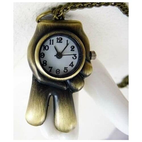 New Arrival Fancy victory Pendant Antique Chain Necklace Quartz Bronze pocket watch 12pcs/lot Pormotional Gift Free Shipping