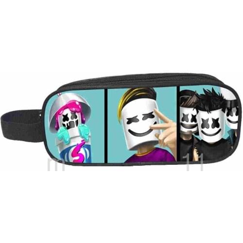 Hot Game DJ Marshmello Pencil Case Boys Girls Stationery Bag Cartoon Stationery Storage Bag Kids Pencil BoxChildren Pen Bag