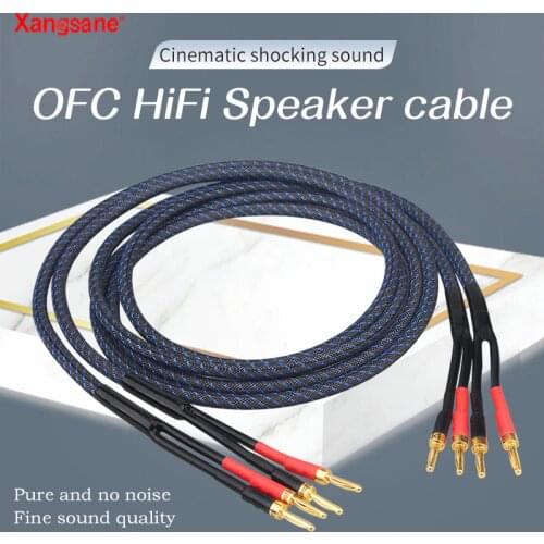 Xangsane oxygen-free copper hifi audio speaker cable center line professional tube amplifier speaker universal connection line
