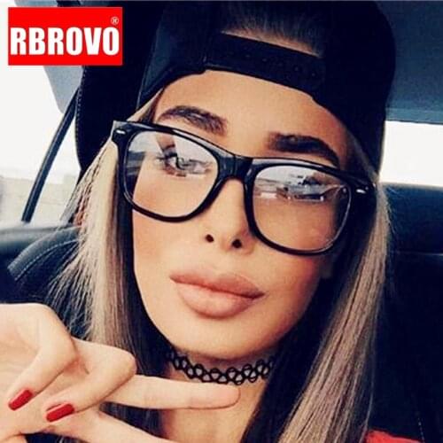 RBROVO 2021 Retro Square Glasses Frame Luxury Spectacle Frame Women Men Transparent Glasses Clear Lens Optical Eyeglasses Frame