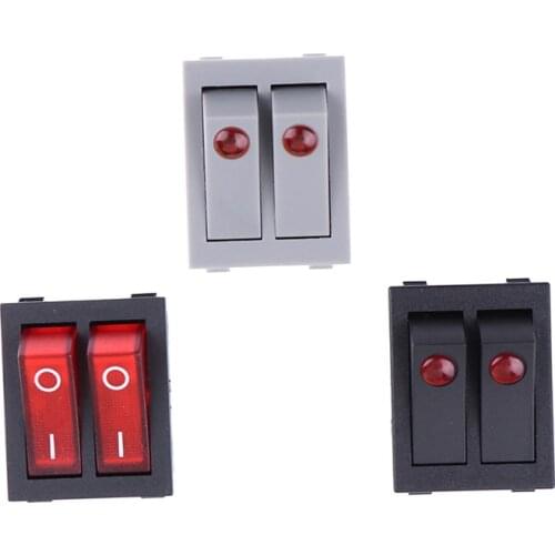 RK1-23 Oil Heater Switch ON/OFF Rocker Switch 250V/16A With Double Buttons 1pcs