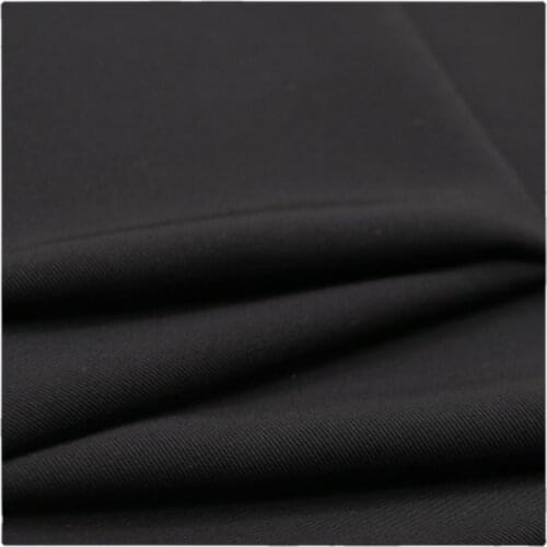 Width 59'' Black Twill High Grade Spring Autumn Thickened Filament Fabric By The Yard For Suit Pants Material