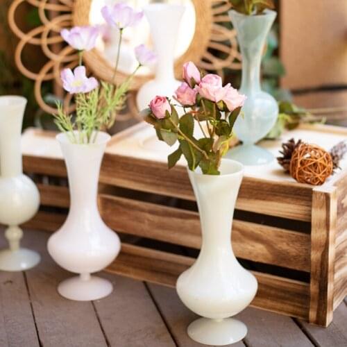 INS Style Glass Flower Vase Dry Flower Planter Pot Green Plants Bottle Terrarium Container Tabltop Nordic Decor Vases de Fleur