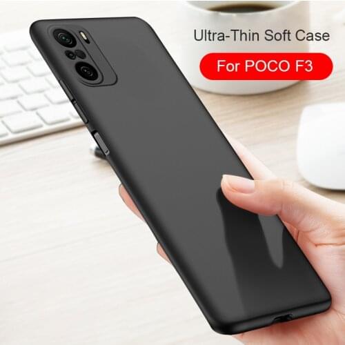 For Xiaomi Poco F3 Ultra-thin Matte Silicone Phone Case For Xiaomi Poco F3 5g Global Soft Tpu Black Back Cover