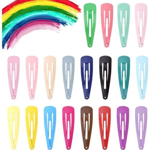20/40PCS Hairpins Hair Clips For The Women Girls Barrettes Pins Candy Color Water Drops Modeling Tools Metal Hair Accessoires