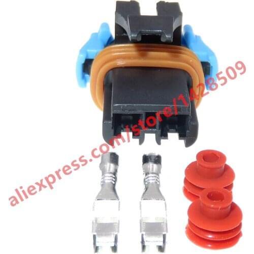 5 Sets 2 Pin Auto Waterproof Female Interface Plastic Housing Socket 2.8 Seires Car Wire Cable Harness Connector