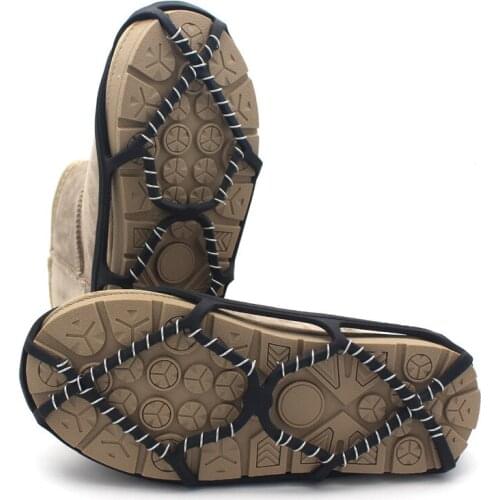 Camping Anti-slip Shoe Grippers 1Pair Ice Snow Route Outdoor Cleats Spikes Crampons Ice Grip Walk Traction Cleats Shoe Covers