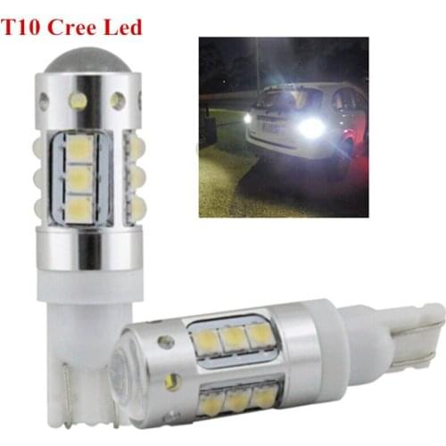 2Pcs LAMPADA T10 Con 16 LED CREE Chips Led 80W 1600LM CANBUS For Audi