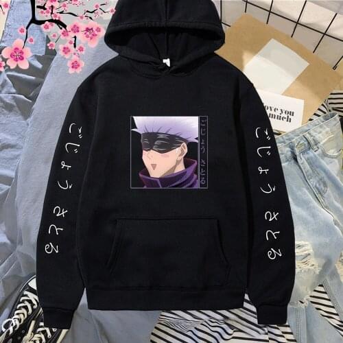 2021 Gojo Satoru Kawaii Hoodie Jujutsu Kaisen Anime Sweatshirt