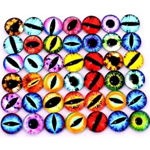 40pcs/lot Glass Cabochon 12mm Mixed Round Photo Cameo Cabochon Setting Supplies for Jewelry Accessories Handmade Pattern-C1-01