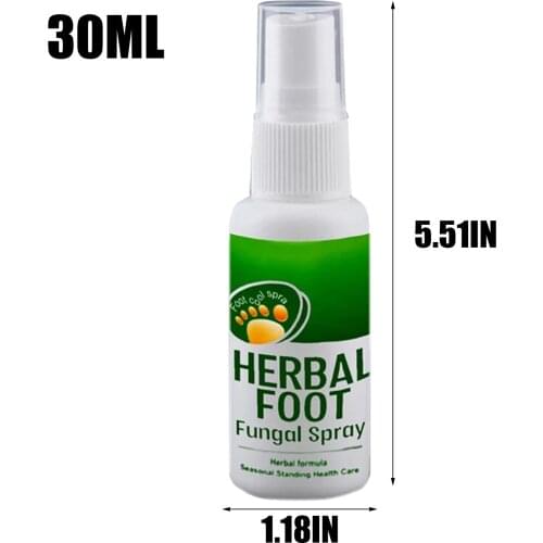 30ml Feet Care Spray Remover Foot Odor Sweat Antibacterial Deodorant Bacteriostatic Plant Herb Spray Foot Treatment Spray Liquid