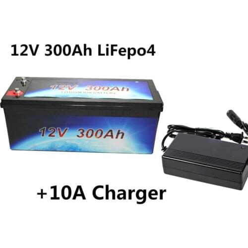 12V 300Ah Lifepo4 lithium battery pack for RV caravan solar system yacht AGV solar panel solar power supply energy storage