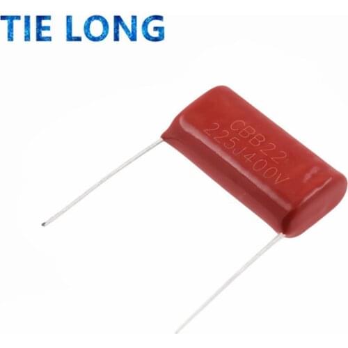 10PCS 400V 225J 2.2uF 400V 225 CBB capacitance 5% 20MM CBB Metallized Film Capacitor