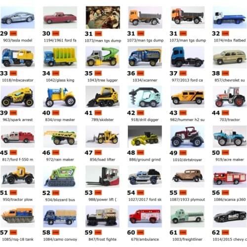 Matchbox cars 1:64 Forde & Plymouth 2018 collection of alloy car model 31-60