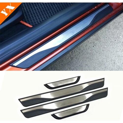 For Lada Vesta SW Cross 2015 16 17 18 2019 Car Door Sill Scuff Plate Welcome Pedal Protection Stainless steel Accessories 4pcs