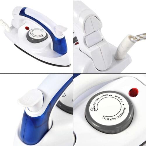 Portable 700W Garment Steamer Steam Irons Foldable Folding Compact Handheld Steam Travel Iron Temperature Control