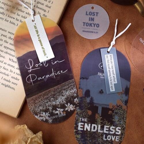 10 pcs/Pack Misty Forest Bookmark Flower dusk Reading Book mark Stationery Message cards material Paper School Office Supply
