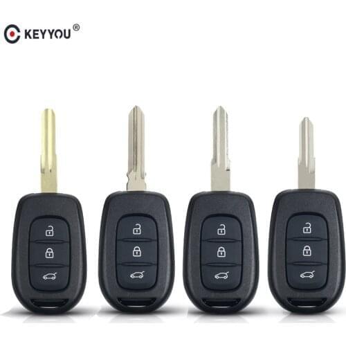 KEYYOU 3 Button Replacement Remote Car Key Shell Case For Renault Megane Captur Duster Clio Modus Logan HU136te VAC102 Blade