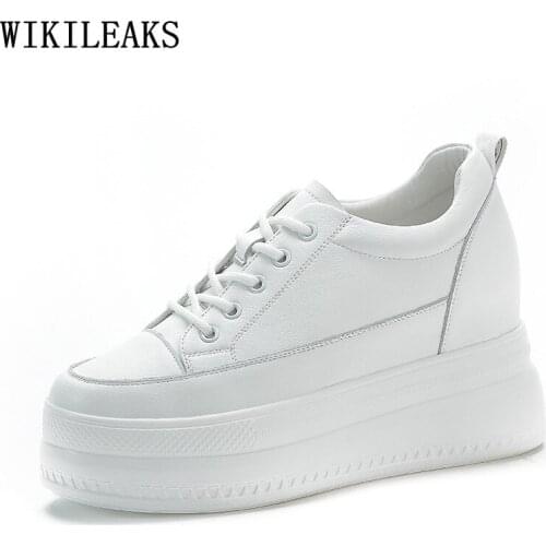 Platforms Wedges Shoes for Women Leather Casual Shoes 2021 Fashion Women Genuine Leather Harajuku Shoes Zapatos De Mujer Zapatos