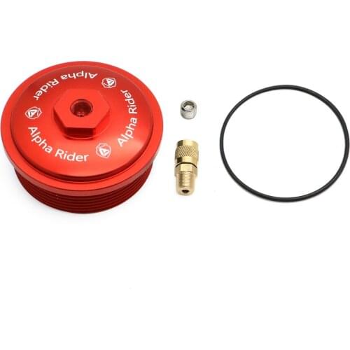 03-07 For Ford Powerstroke 6.0L Aluminum Fuel Filter Cap w/ Pressure Port Black Red Blue 2003 2004 2005 2006 2007
