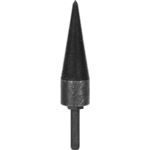 1.3in Firewood Drill Bit High Hardness Splitting Cone Reamer Punch Drilling Tool for Home Woodworking Wood Splitting Cone