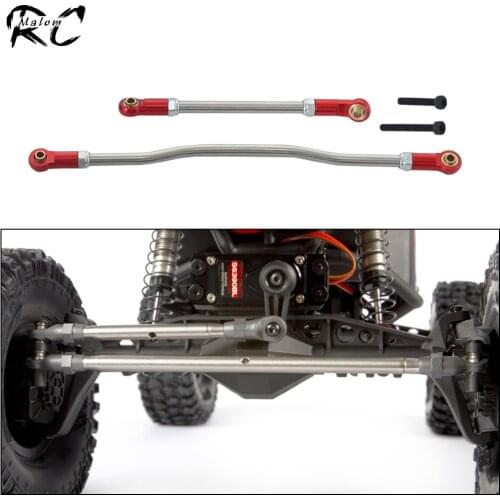 2Pcs Adjustable Steering Links Metal Rod End for 1/10 RC Crawler Car Axial Capra 1.9 Unlimited Trail Buggy RTR and Kit Upgrade
