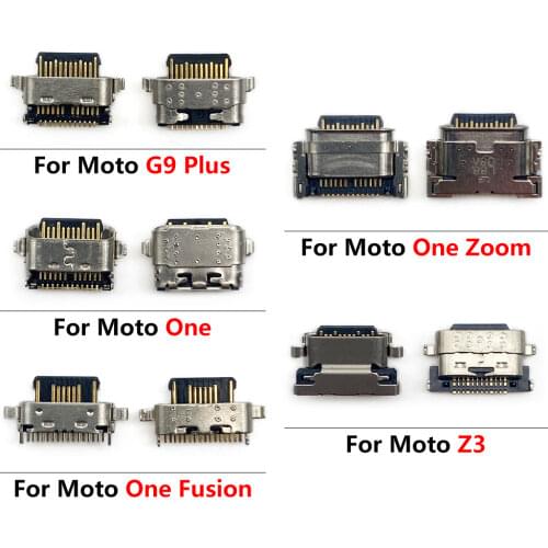 2PCS conectores de carga para celulares For Moto G Play G9 Power One Fusion Plus One Hyper E7 USB Port Charing Connector atacado