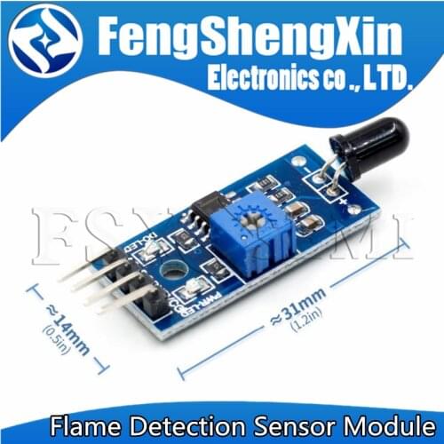 1pcs LM393 4 Pin IR Flame Detection Sensor Module Fire Detector Infrared Receiver Module for arduino Diy Kit