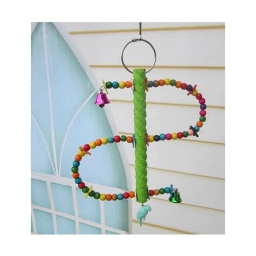 A013 Pet parrot bird toy bird supplies swivel ladder ladder chew toy parrot swing bar ladder elevated station