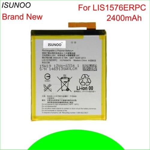 ISUNOO 10pcs/lot 2400mAh LIS1576ERPC Replacement Battery For Sony Xperia M4 Aqua E2312 E2306 E2303 E2333 E2353 E2363 E2312