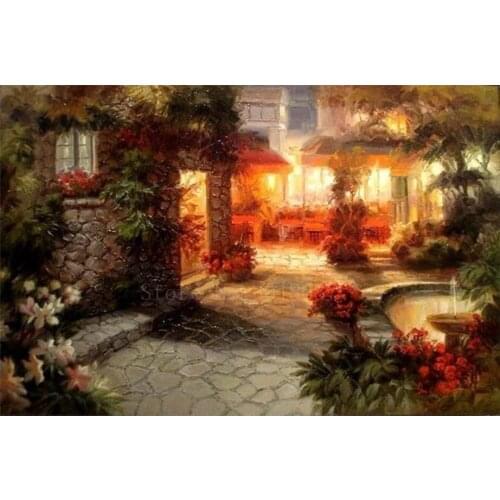 Diamond Mosaic 5D Diy Diamond Embroidery The Glittering Castle 3D Diamond Painting Cross Stitch Floral Rhinestone Decoration Kit