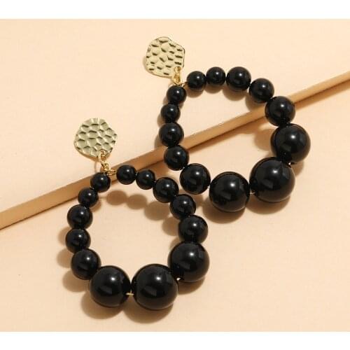 Boho Beaded Dangle Earrings Bohemian Classic Beads Hoop Earring Drop Earrings For Women Girls Jewelry