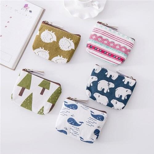 DL Simple retro small fresh national wind zipper Mini coin bag null purse lovely girl bag Wholesale price office & school