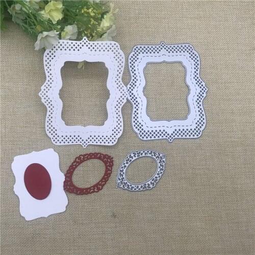 Elliptical Layer Hollow Metal Cutting Dies For Scrapbooking Embossing Photo Album Cards Decor Carbon Stencils
