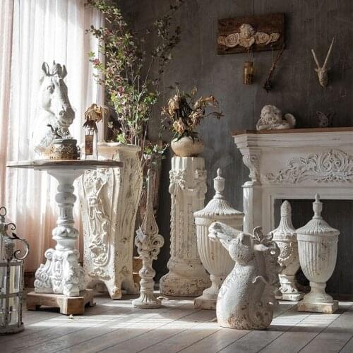 European and French Retro Creative Big Horse Head Home Furnishings Porch Living Room Hotel Lobby Decoration Success