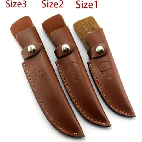 Brand New Fixed Blade Straight Knife Holder Outdoor Tool Belt Loop Hunt Multi Holster Carry Sheath Leather Scabbard