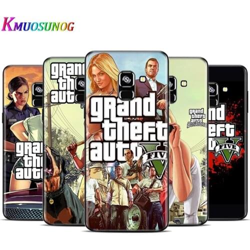 Grand Theft Auto GTA For Samsung Galaxy A9 A9S A8 A8S A7 A750 A6 A6S A5 A3 Plus Star 2016 2017 2018 Black Phone Case