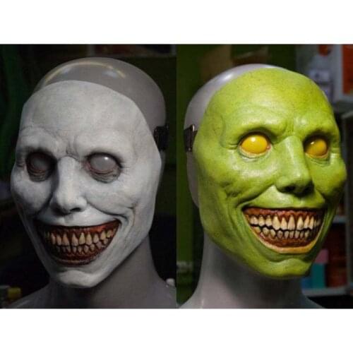 Halloween Horror Skull Masks Joker Clown Killer Mask Cosplay Mask Collection Full Face Smiling Demons Latex Decoration Party 1pc