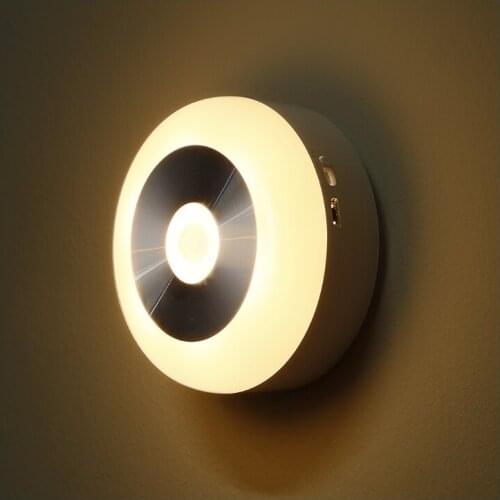 Intelligent induction night light battery charging infrared sensor light control night lamp stick or hang on wall lamp