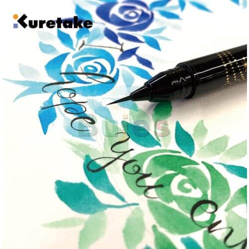Kuretake Brush pen Love Liner Super Extra fine black ED100-010,ultra-fine brush,ideal for the contour lines and fine expressions